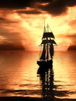 Boat sunset